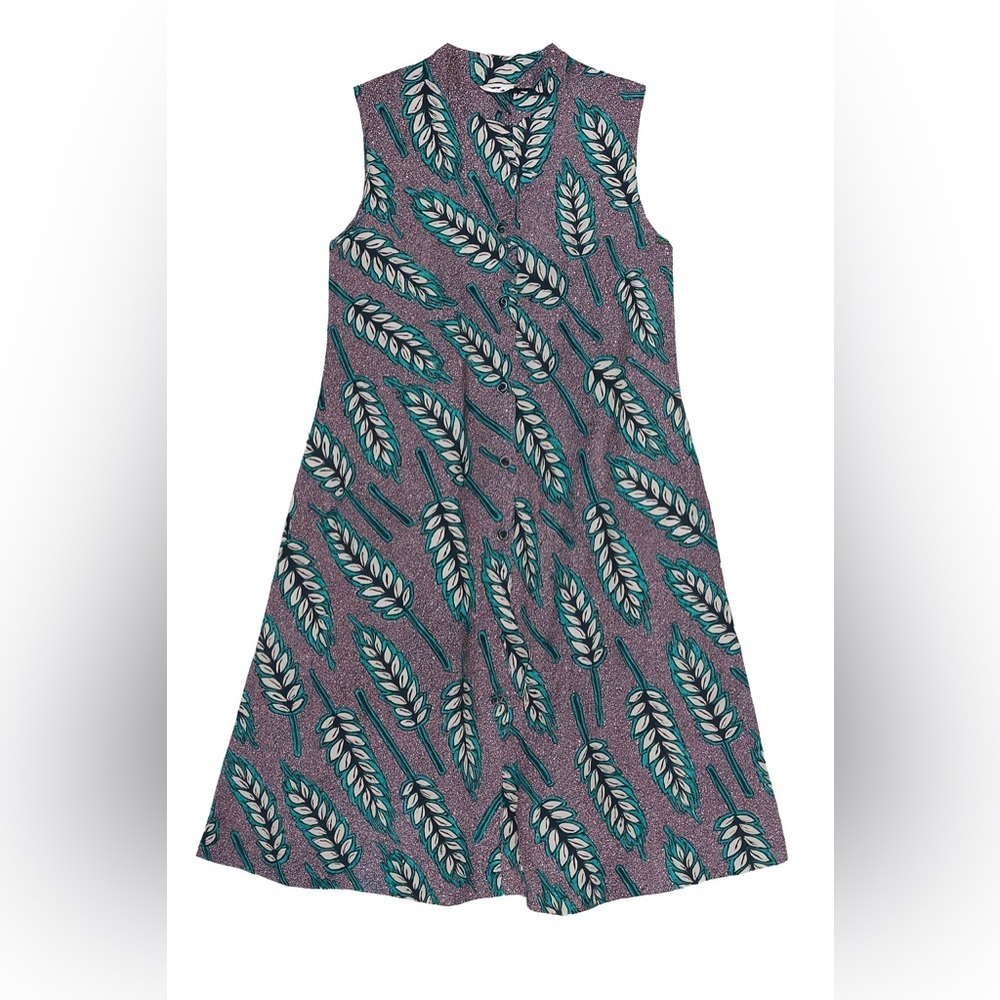 Zuri Size Small Sleeveless Button Front Pockets Dress